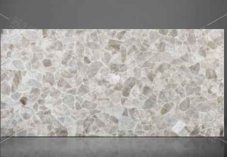 Quartz White Leather Finish - Backlit