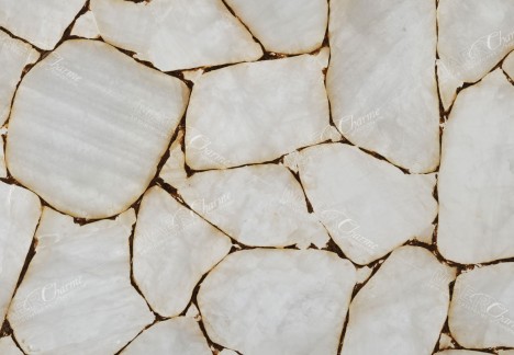 Quartz White With Gold - Detail Backlit