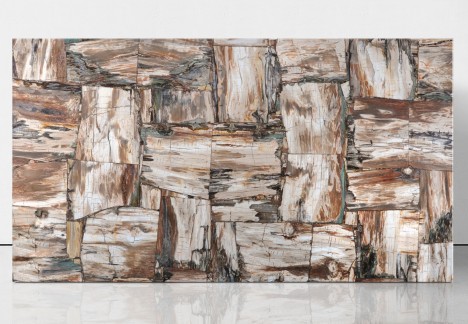 Petrified Wood Brown Beige Retro