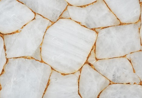 Quartz White With Gold - Detail