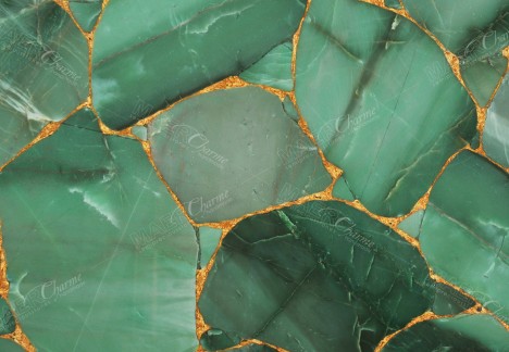 Quartz Green With Gold Detail