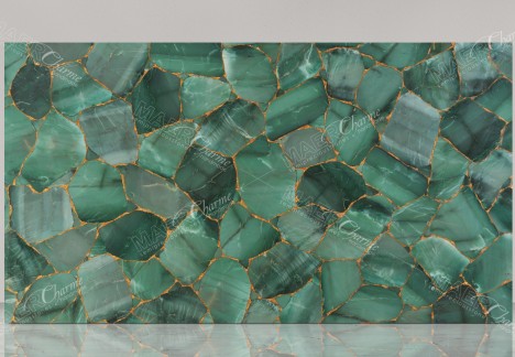 Quartz Green With Gold Detail