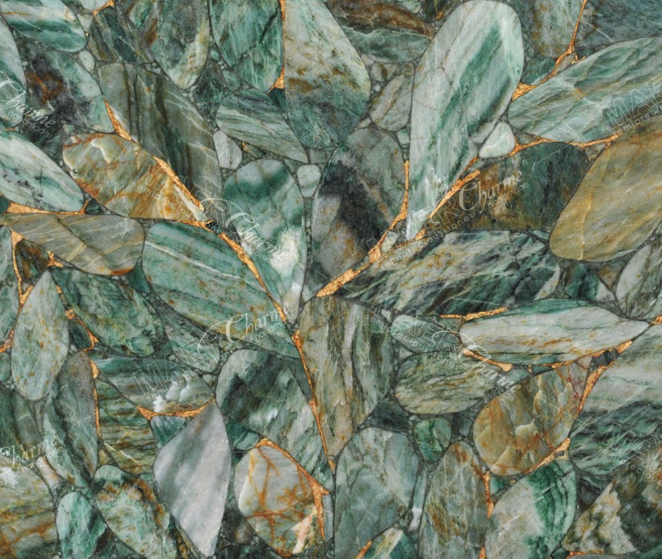 Quartz Green Leaves - Detail